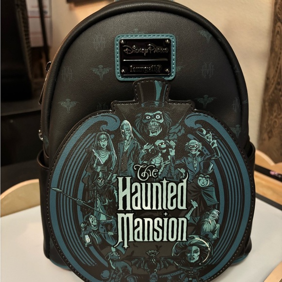 haunted mansion wallpaper mini backpack Disney Stretching Room Portraits printed and glow Canvas Backpack Disney Backpack Haunted